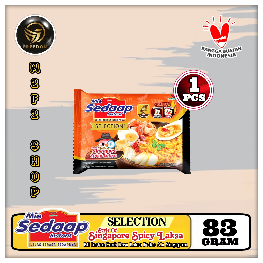 

Mie Sedaap Instant Kuah Singapore Spicy Laksa | Bag - 83 gr (Kemasan Satuan)