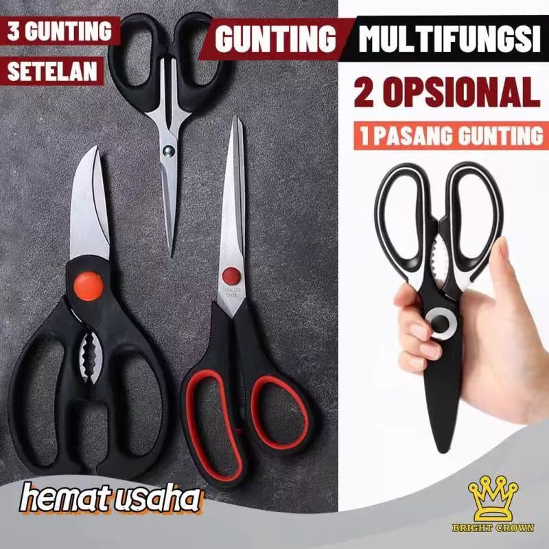 

Gunting Set 3 PCS Gunting Dapur Gunting Serbaguna Super Tajam & Tebal