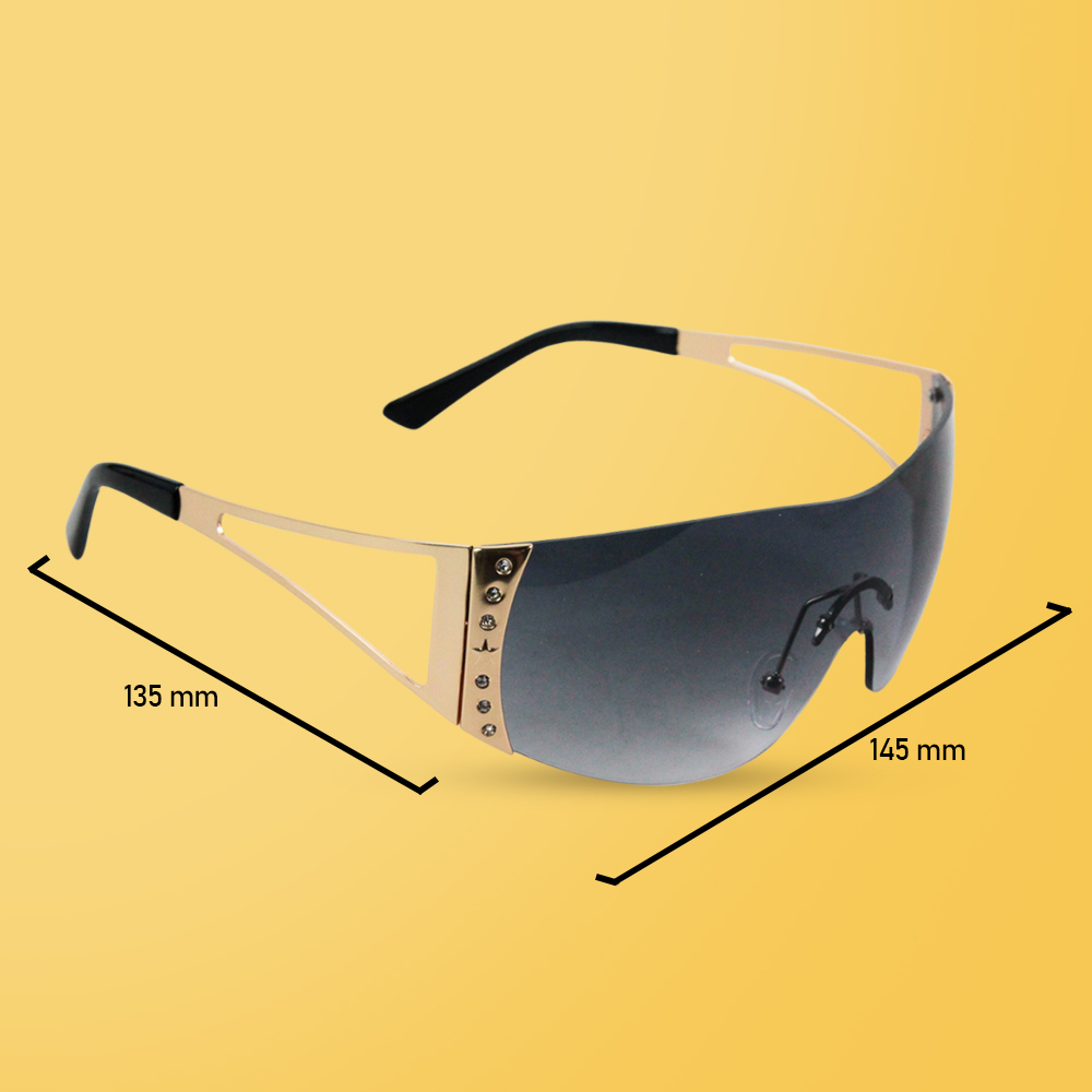 Kacamata Sport Mirror Shades UV400 - LH209 - Golden/Gray