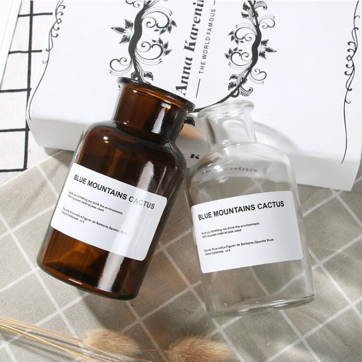 Vas Bunga Botol Kaca Aesthetic Bottle Vases Flower Pot 1000 ml - EN549