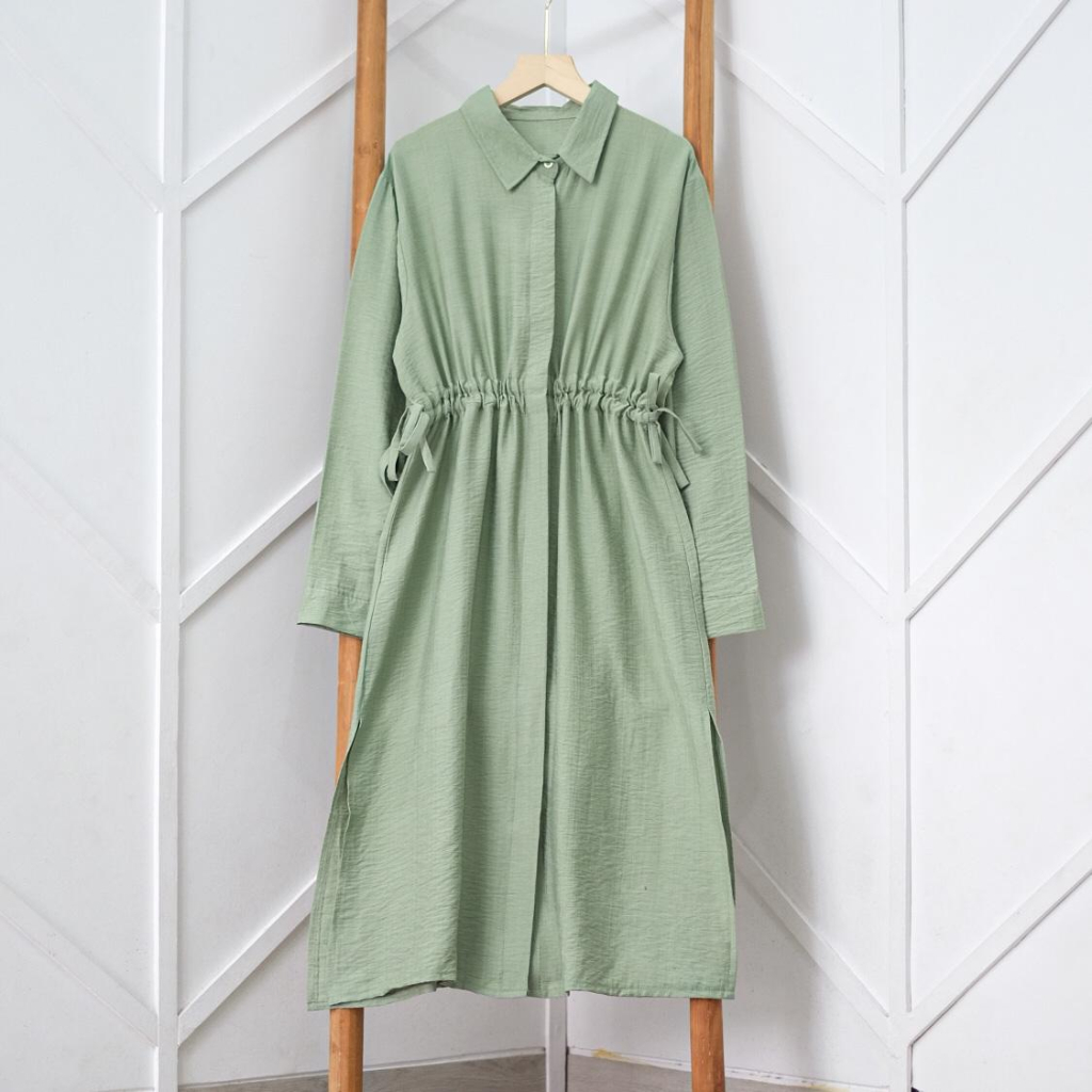 SERINA MIDI DRESS / FLOTTILICOUS / TUNIK POLO LINEN OVERSIZE