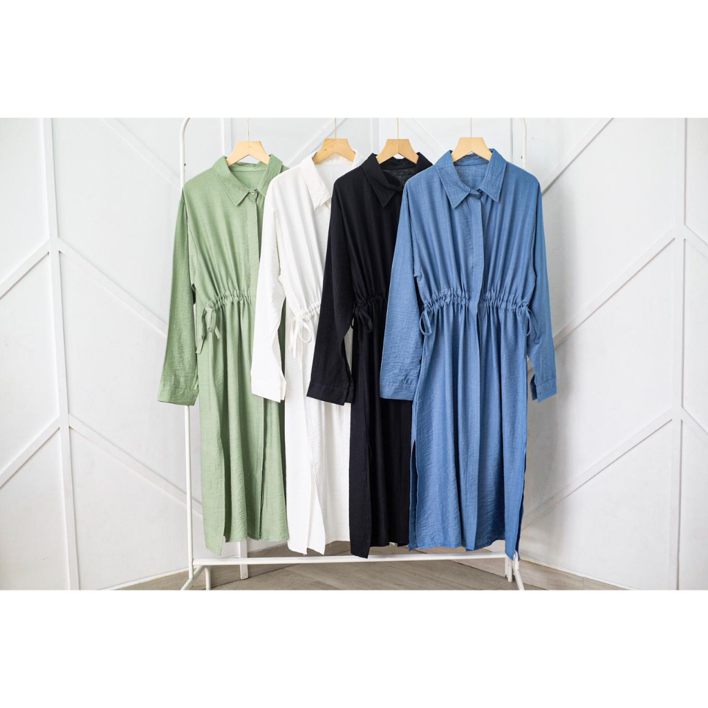 SERINA MIDI DRESS / FLOTTILICOUS / TUNIK POLO LINEN OVERSIZE