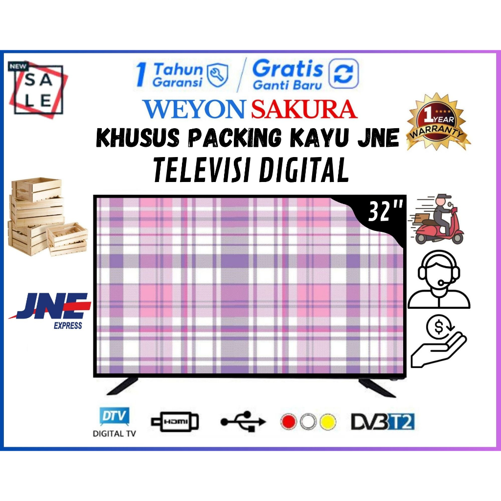 [Packing Kayu ] Weyon TV 32 inch Digital TV Garansi 1 Tahun Bisa Monitor/CCTV