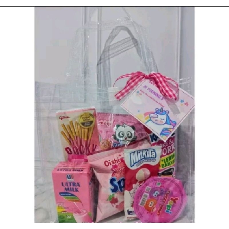 

Paket Snack Tema Pink Premium Tas Mika ( Free Card )