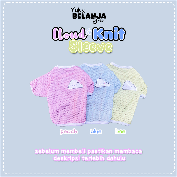 Baju Kucing Bahan Poliester Cloud Knit Sleeve Series Terlucu Baju Kucing anjing kelinci Lucu murah Size S-XXL / Yuk Belanja Gaes!