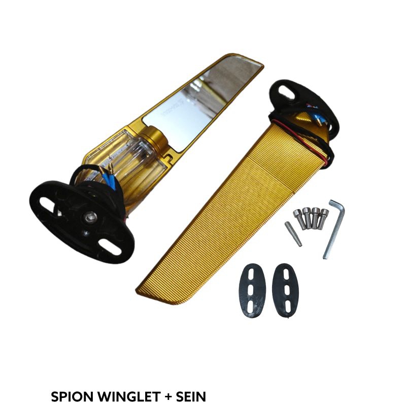 Spion Winglet + sen  Model terbaru ZX25R Full Besi Buat Cbr ,R15 ,R25 ,Ninja ,Gsx ,Nmax ,Pcx ,Adv ,Xmax Dll Universal [KING89]