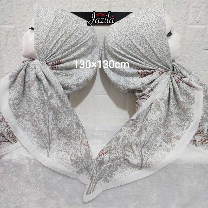 New hijab segi4 motif syari jumbo jazila