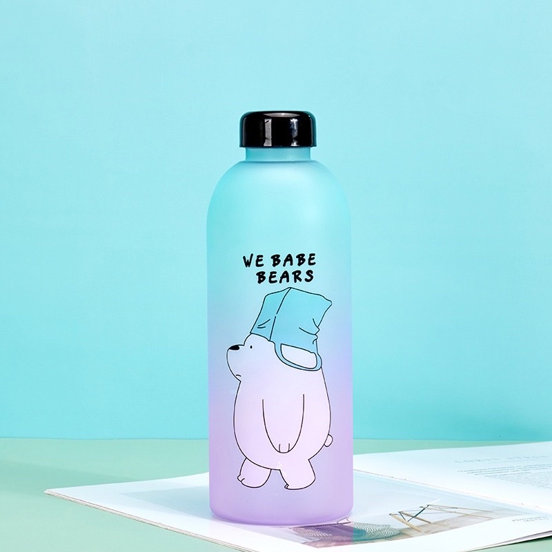 Botol Minum 1000ml Motif We Babe Bears Dengan Sedotan Anti Bocor BY SMOLL