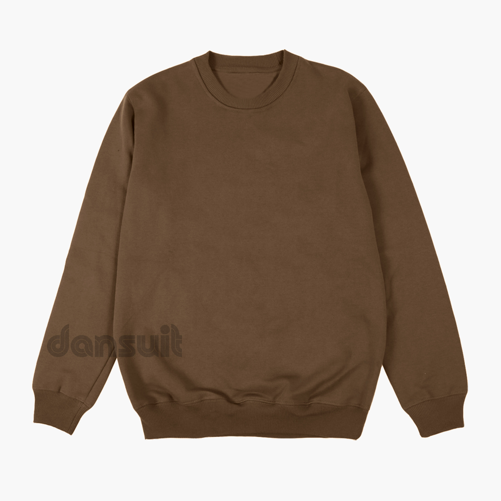 Basic Sweater Polos Pria/Wanita Size M -XXXL Sweater Crewneck Polos Bahan Tebal Premium