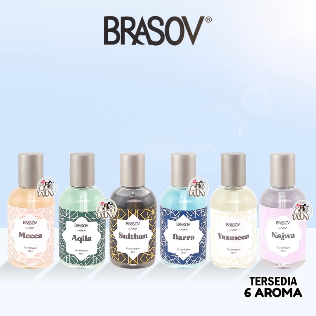 BRASOV EAU DE PARFUME ( EDP ) HIJAB SERIES 35ML ( AQILA / BARRA / MECCA / NAJWA / SULTHAN / YASMEEN )