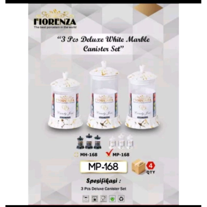 Toples 3 Susun Fiorenza Marmer Kaca Unik