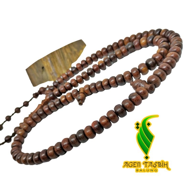 Tasbih Galih Asem Pipih Size 4×6mm original