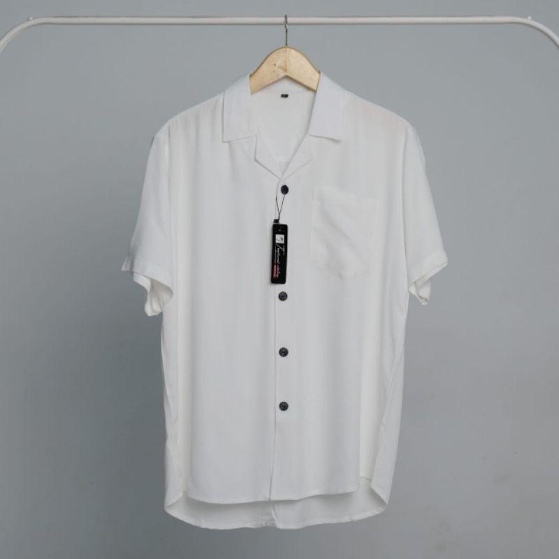 Kemeja Pria Polos Lengan Pendek Hawaian Classic Shirt Kemeja Hawai Pria Kemeja Pantai Rayon Pria