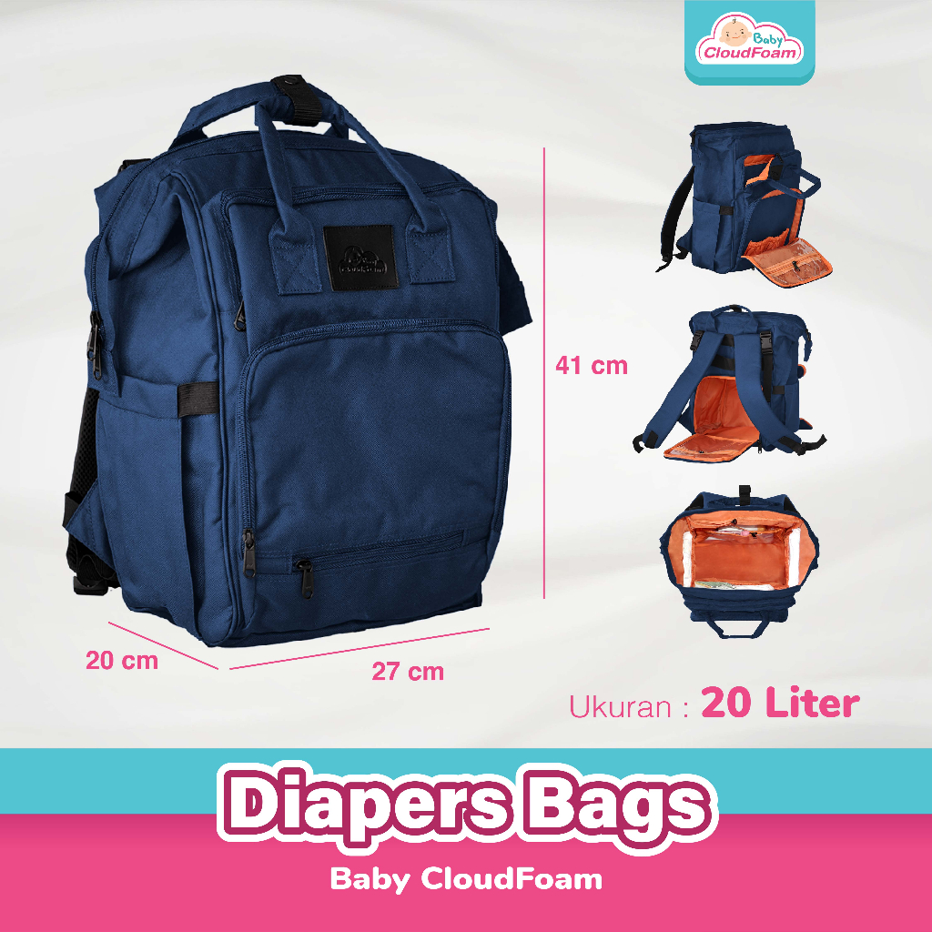 Baby Cloudfoam Diapers Bag Tas Perlengkapan Bayi