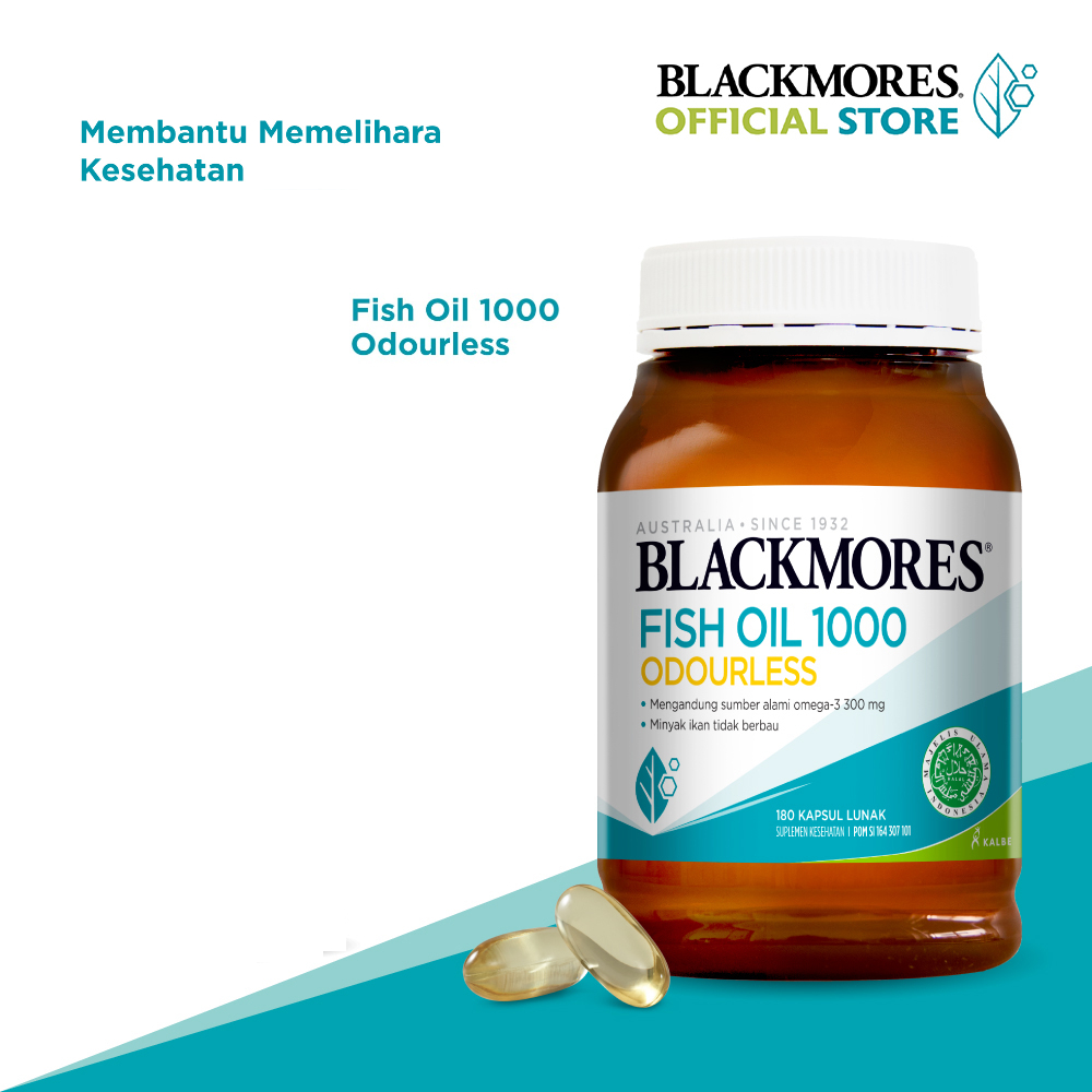 Suplemen Makanan Blackmores Odourless Fish Oil 1000 (180)