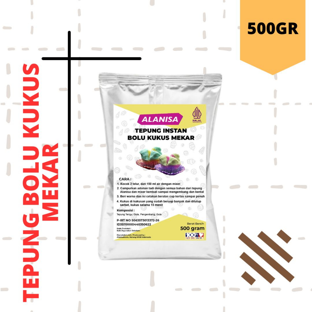 

PRAKTIS!! TEPUNG KUE BOLU KUKUS MEKAR 500GR