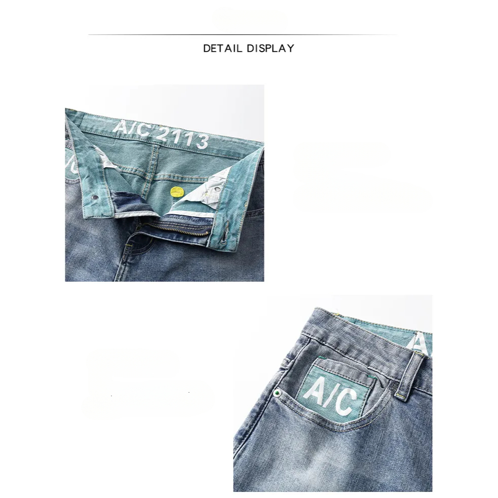 celana jeans pria panjang stretch slim fit  Jins Denim biru casual pria  keren terbaru hand made korean style cowok 2023