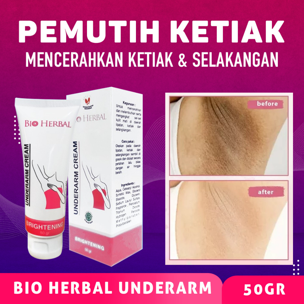 COD Bio Herbal Pemutih Pencerah Ketiak Underarm dan Selangkangan Hitam Membandel Bpom Paling Ampuh Original Aman Hasil Permanen Alami Cream Krim Original