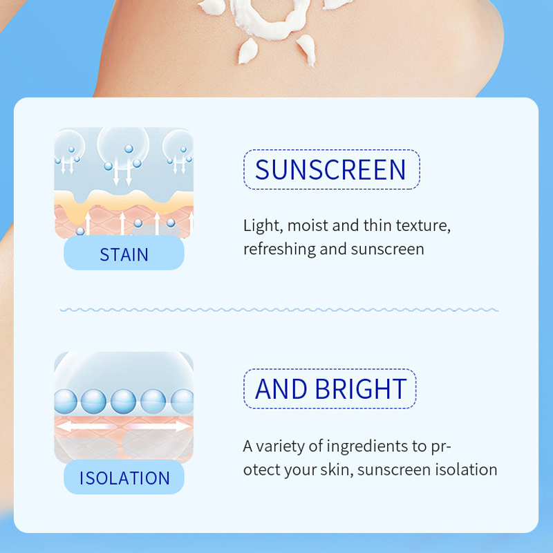 SADOER Shea butter oil extract sunscreen SPF50 PA++++ Brighten skin tone insoften and clear