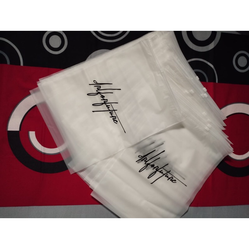 Sablon Zipper Bag Organizer bag Transparan Doff Landscape custom sablon Plastik Organizer Penyimpana