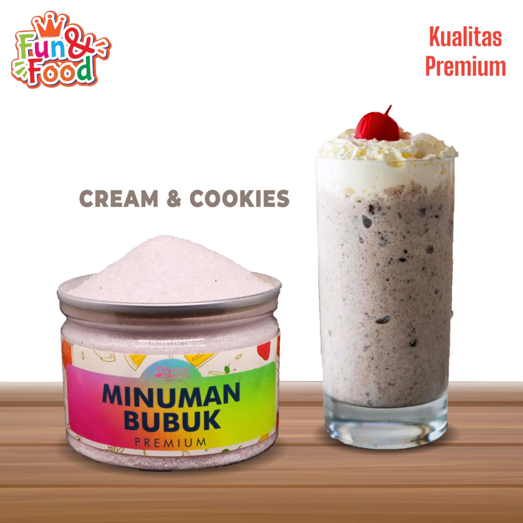 

Can Bubuk Minuman Cookies & Cream Minuman Bubuk Cookies & Cream Powder Kualitas Premium