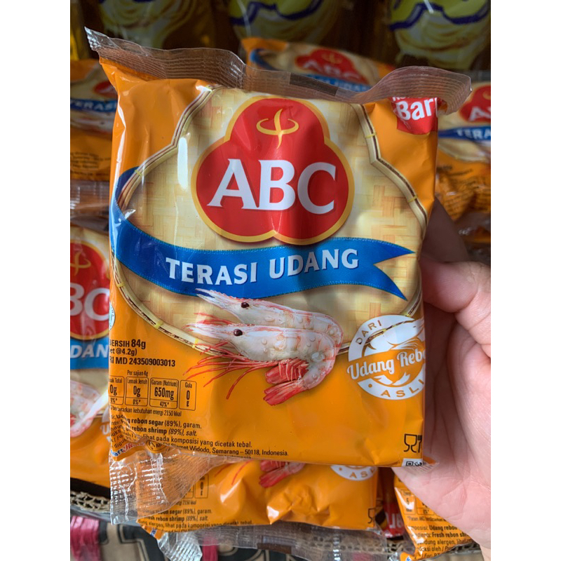 

TERASI UDANG ABC 84gr Isi 20 Sachet