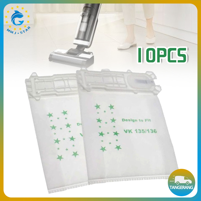 【10 pcs】Kantong Debu Vacuum Cleaner Vorwerk/Vk135 Vk136 Dust Bag