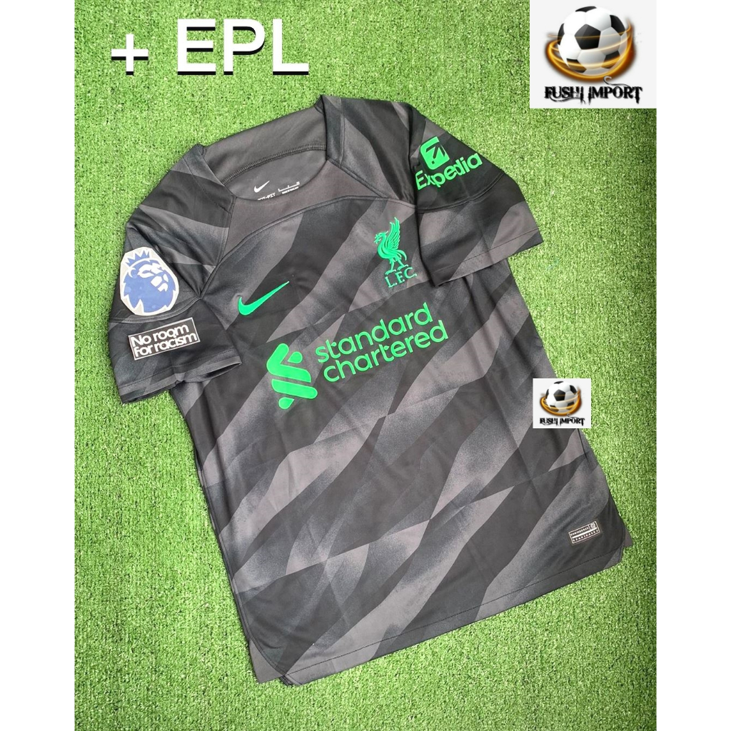 Jersey Baju Bola Lvrpll Kiper Goalkeeper Hitam Black 2023 2024 Grade Ori