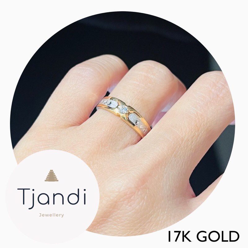Cincin Plat Emas Nikah/Cincin Kawin/Cincin Tunangan 17K