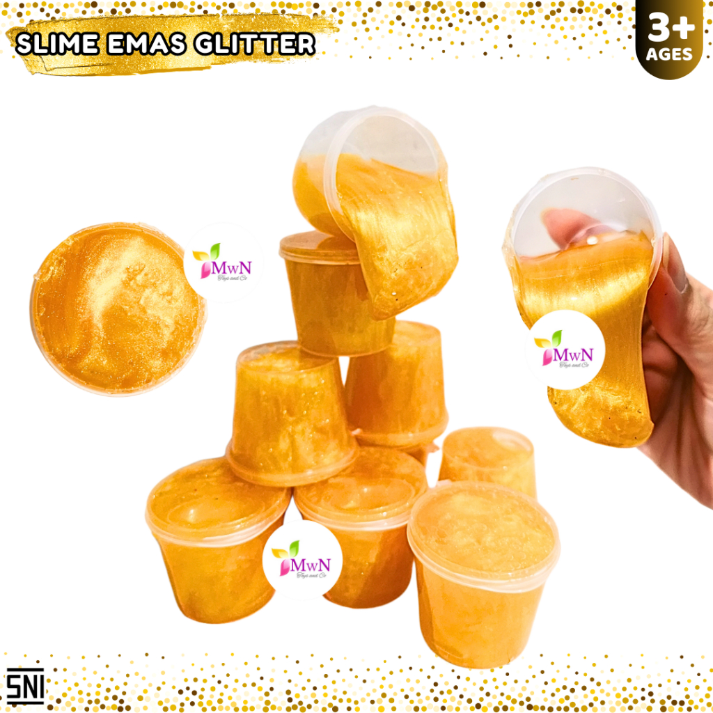 MWN Mainan Slime Emas Glitter (1pcs)
