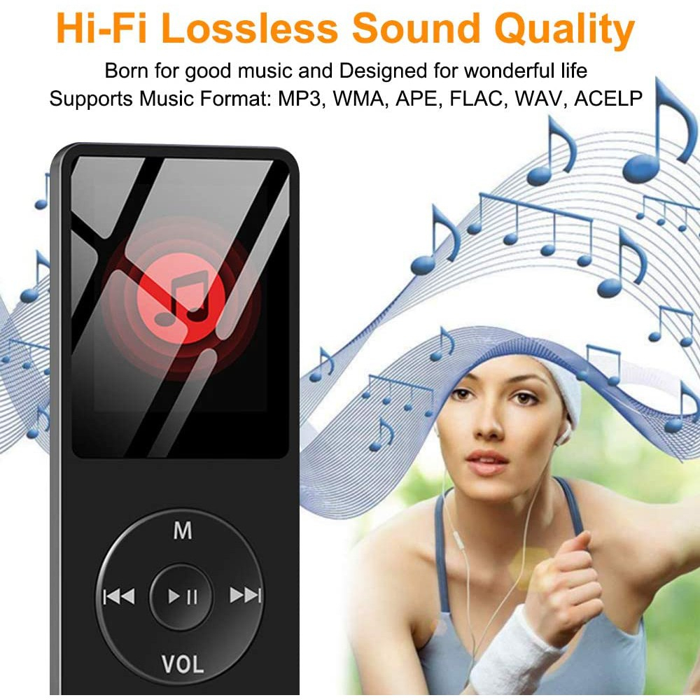 MP3 MP4 Player Pemutar Musik Portabel layar Konektivitas Bluetooth Music Video Player OKK