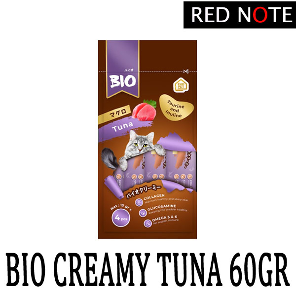 BIO CREAMY Tuna 60gr - Snack Liquid Kucing