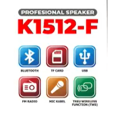 Advance Speaker Aktif 15&quot; Meeting Bluetooth K1512 Salon Aktif Free 2 Mic