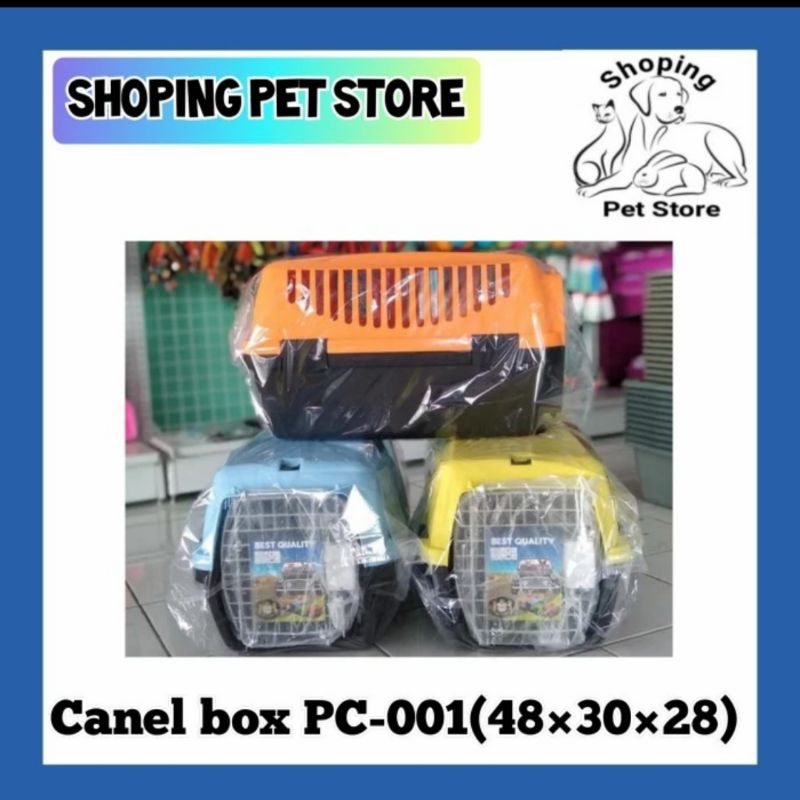 kandang kucing &amp; anjing canel box pet carrier - pet cargo petopia pc - 001