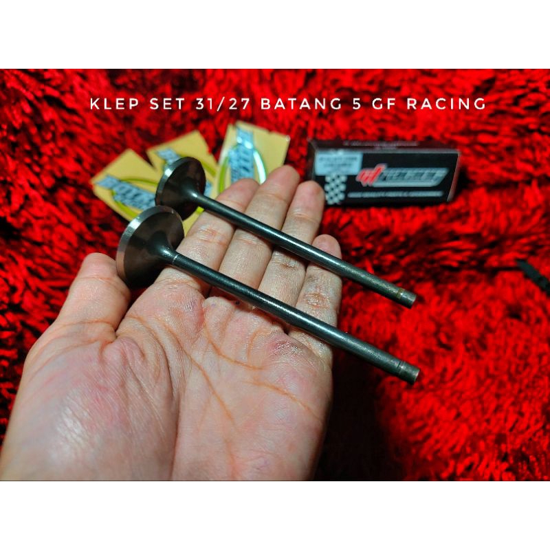 KLEP SET 31/27 BATANG 5MM GF RACING- BOYRENK RACING CONCEPT