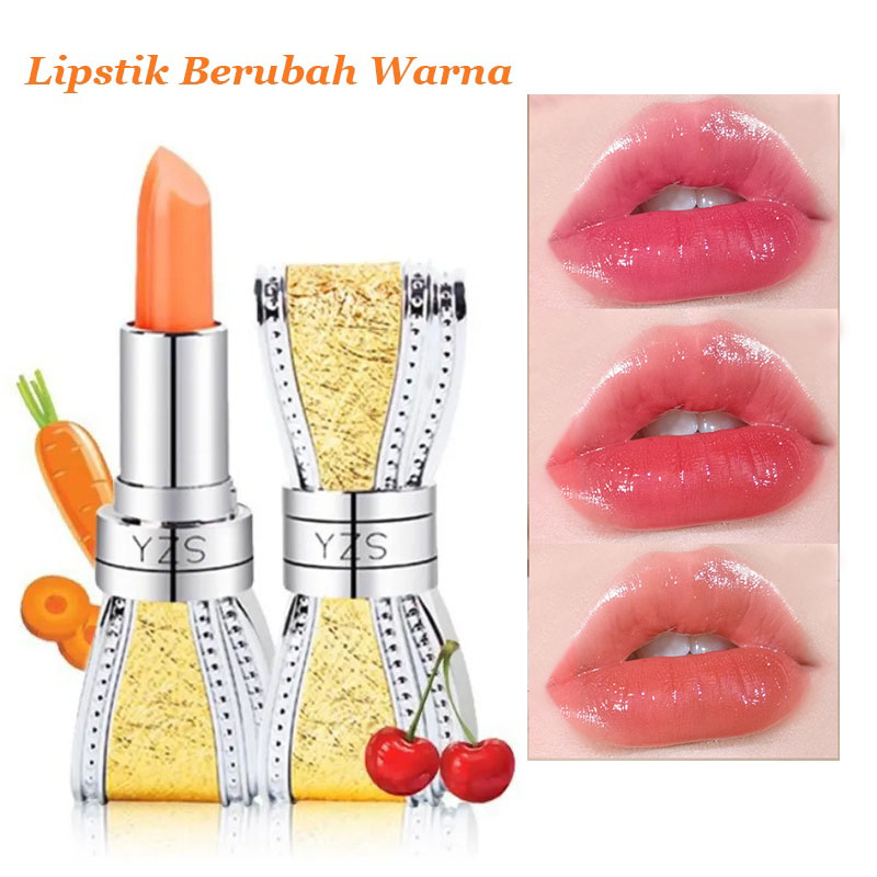 yzs carotene lip balm pengubah warna pelembab red cherry lipstik pengubah warna lip balm pengubah suhu lipstik kupu-kupu