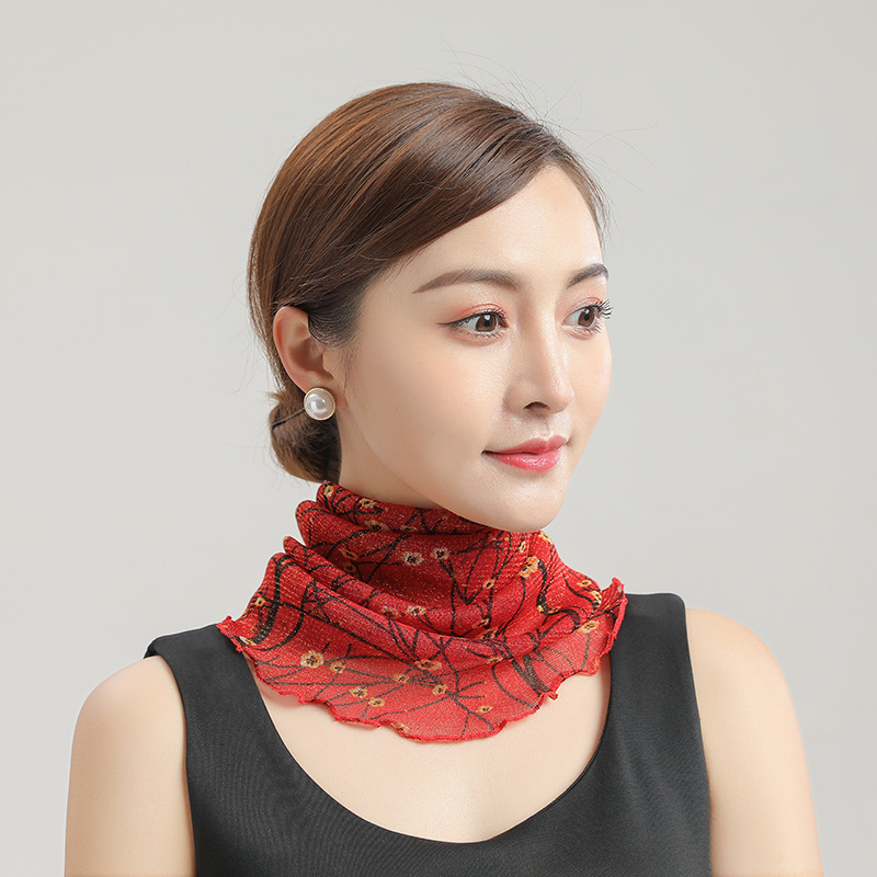 Wanita Baru Tulle Syal Syal Hot Jual Organza Kuku Mutiara Tembus Wanita Syal Sutra Kalung scarf aksesoris rambut Hairband berkah elastis