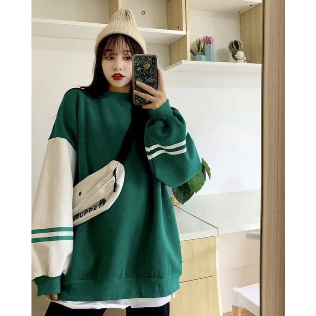 SOO JIN SWEATER OVERSIZE ATASAN WANITA SWEATER KOREAN STYLE