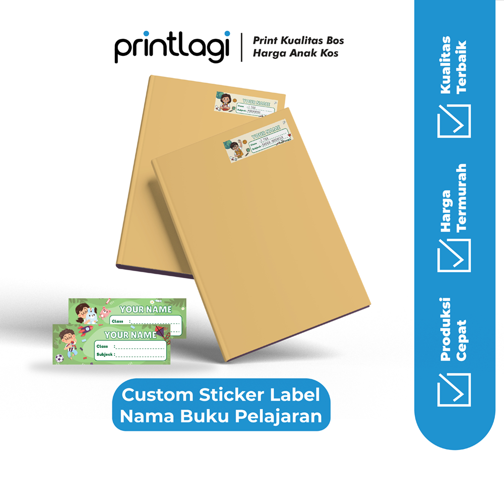 Stiker Nama Buku Pelajaran Custom Nama Anak Cowok Cewek / Label Name Boy Girl