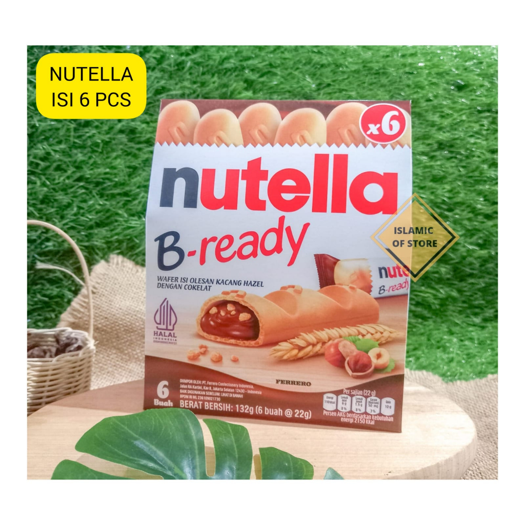 Nutella B-Ready / b ready biskuit nutella isi 6 pc 132 gr FERRERO HALAL PROMO