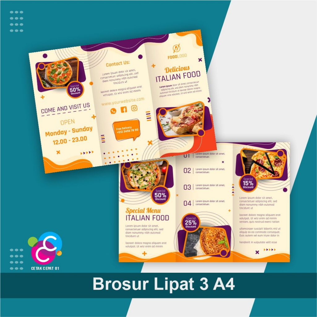 

CETAK BROSUR | UKURAN A5 / A4 / 20x10CM KERTAS ARTPAPER 150 GSM