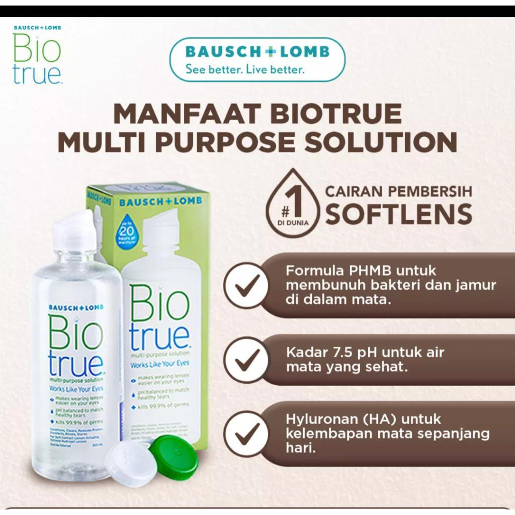 Bio True 300ml Solution Air Softlens