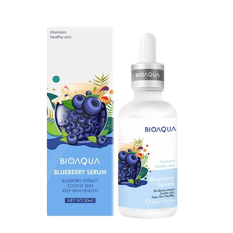 Bioaqua Serum Blueberry Extract BPOM Mencerahkan Melembabkan Menutrisi Mengecilkan Pori-Pori Menghilangkan Kerutan &amp; Flek Hitam / Bioaqua Blueberry Extract Serum Wajah Glowing / Blueberry Serum Wajah Bioaqua / Serum Pelembab Wajah / Serum Pencerah Wajah