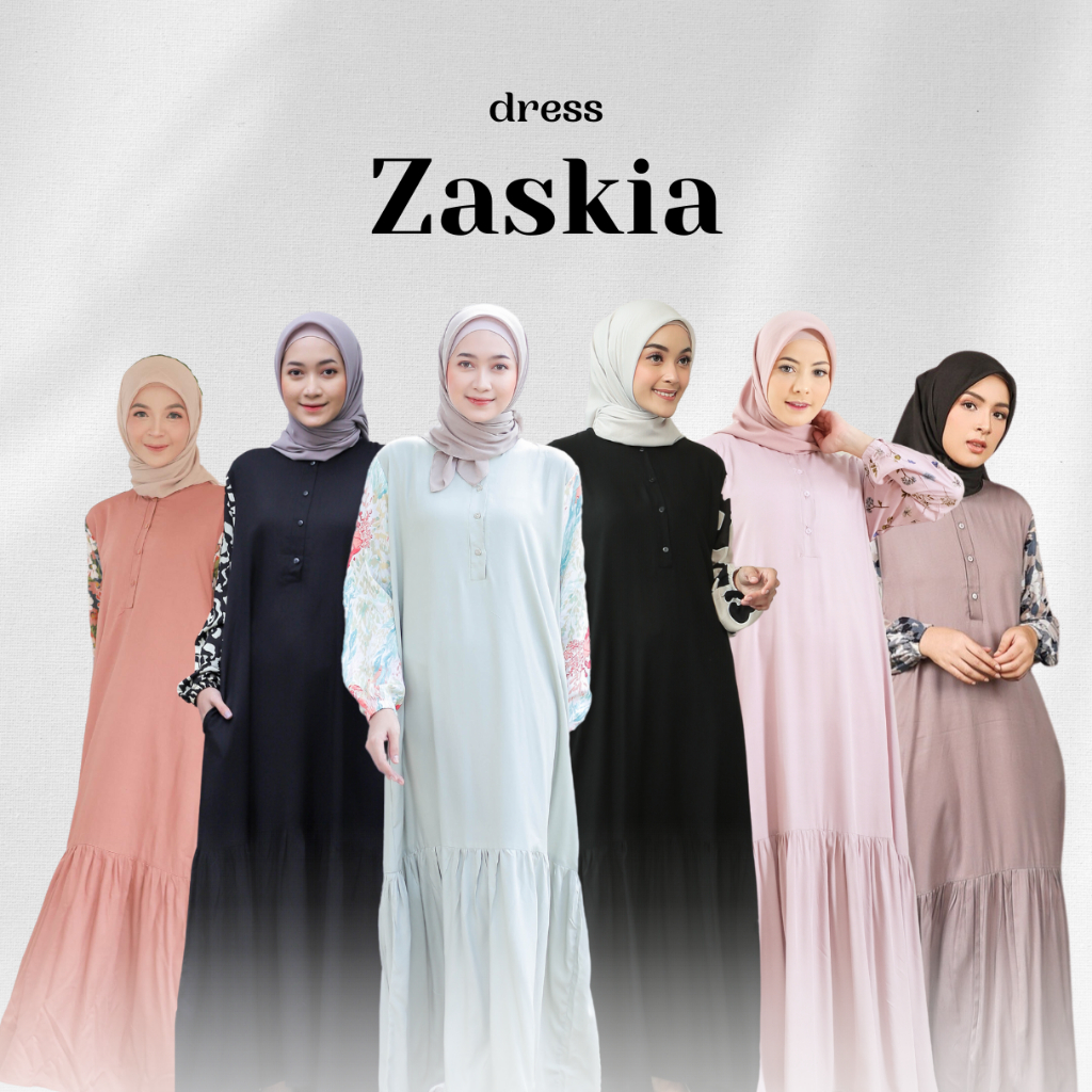 Zaskia Dress 6 Series by Kokari.id - Homey Dress Bahan Katun Rayon Premium
