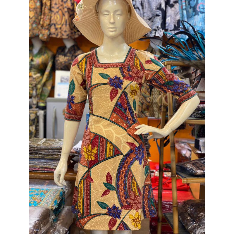 Toko bakul batik,Dres batik lengan 3/4