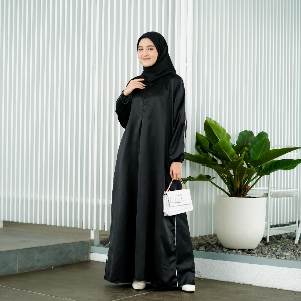 Gamis Thalia Modis Simple Elegan Polos Exclusive Bisa COD - Gamis 680