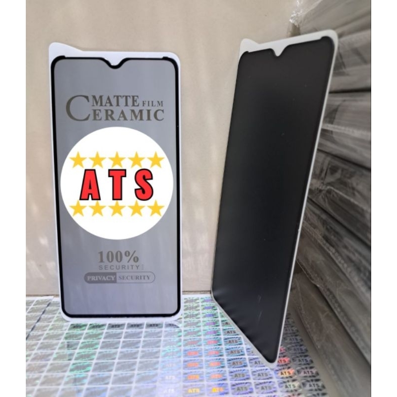 Tg Anti Gores Redmi Note 12 Tempered Glass Spy Matte Film Ceramic 100% Security Anti-Peeping Film Security Privacy Security Anti-Spy Tempered Glass Physical Rein Forcement Technology No Broken Edge Tempered Glass Screen Protector Spy Glass Redmi Note 12