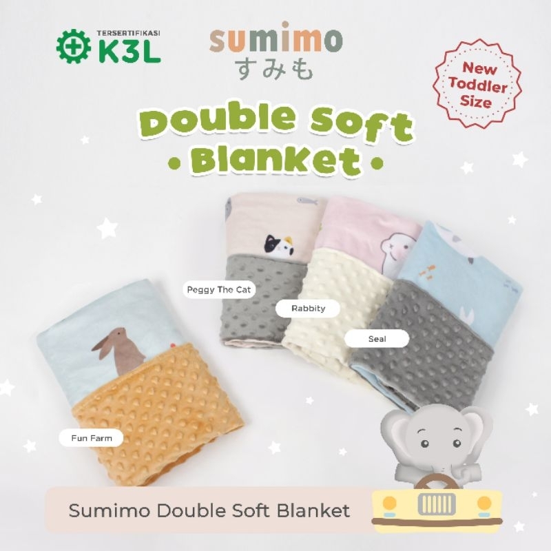 Sumimo Double Soft Newborn Blanket (Motif Random) - Selimut Bayi