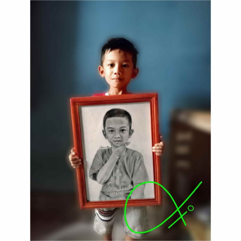 

Sketsa wajah pensil grafit
