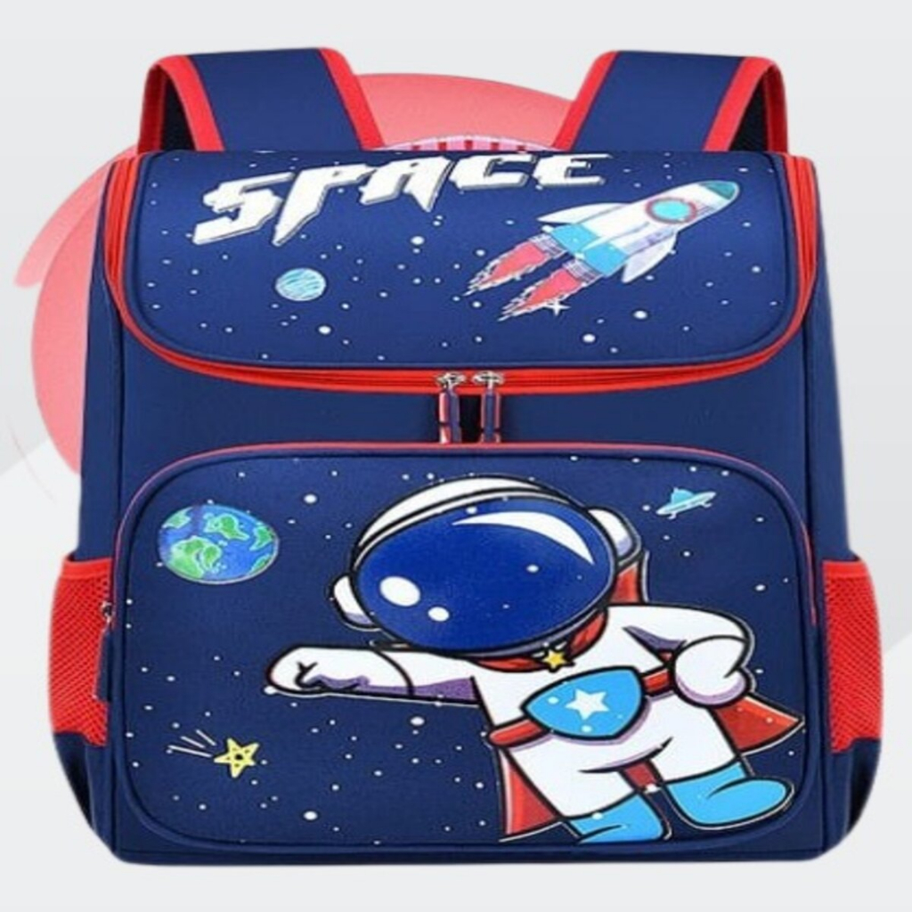 Tas sekolah anak laki laki astronot tas ransel untuk anak SD SMP FREE raincover untuk tas